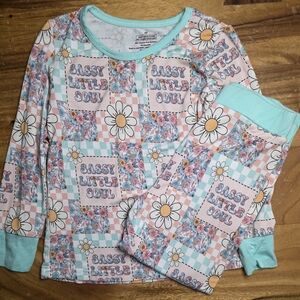 Sassy Little Soul Long Sleeve Shirt & Pants Bamboo PJs Girls Size 4T NWOT